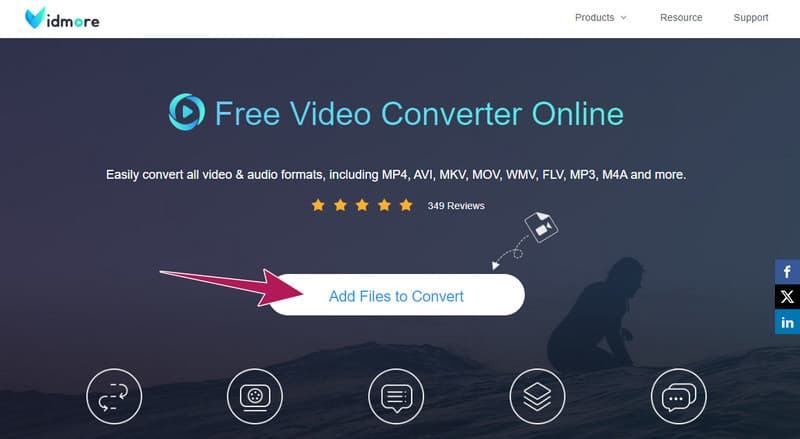 WebM zu MP4 online hochladen