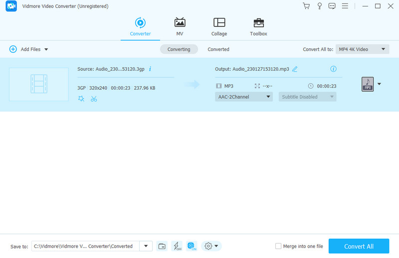 3GP MP3 Konverter Vidmore