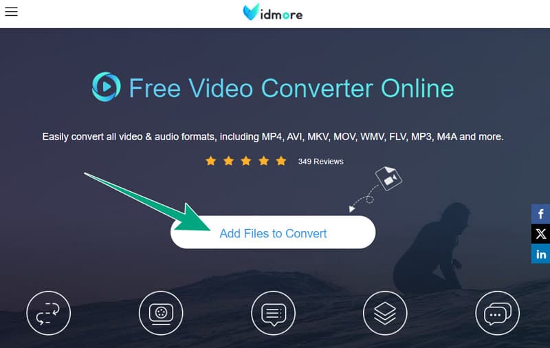 AVI zu MP4 online Dateien hochladen