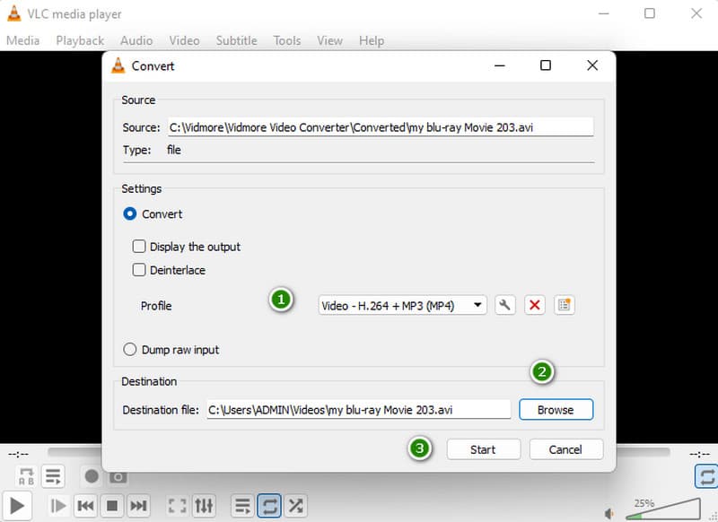 AVI zu MP4 VLC konvertieren