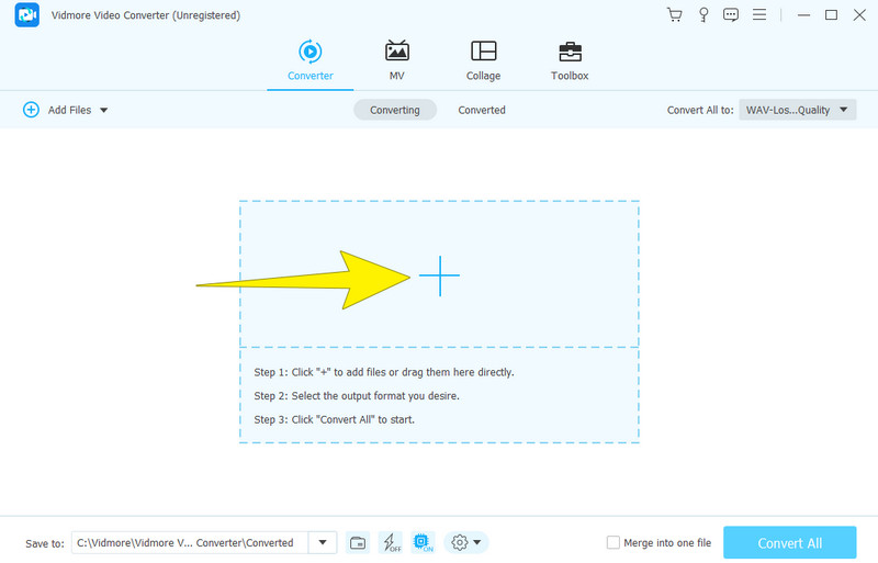 FLAC in WAV mit Vidmore konvertieren hinzufügen