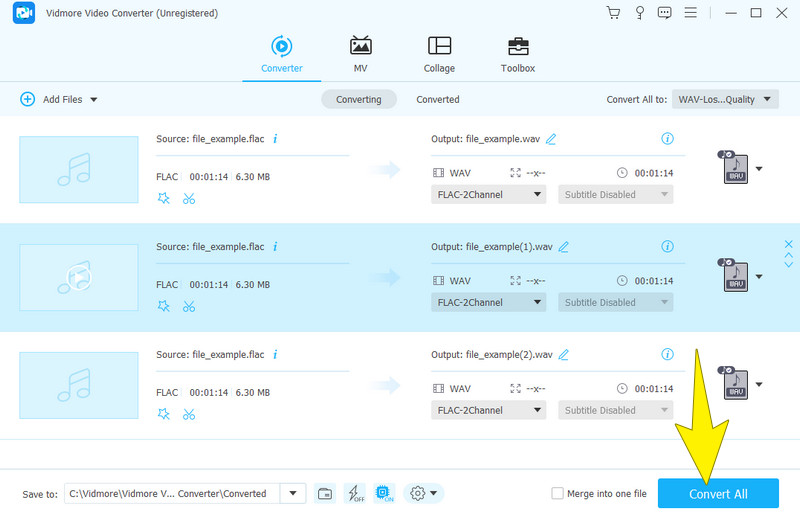 FLAC in WAV mit Vidmore decodieren