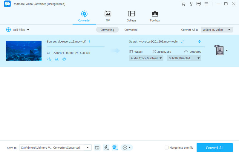 GIF-zu-WebM-Konverter Vidmore