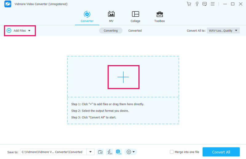 MOV AVI Vidmore Datei hinzufügen