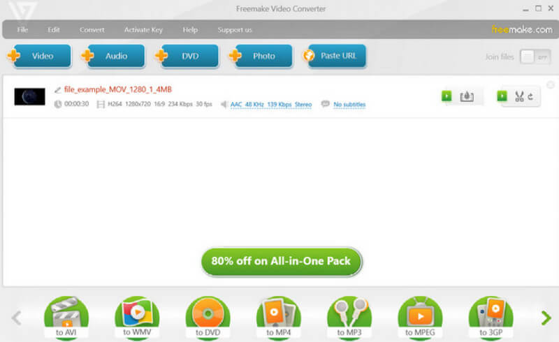 MOV-WAV-Konverter Freemake