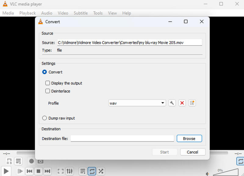 MOV-WAV-Konverter VLC