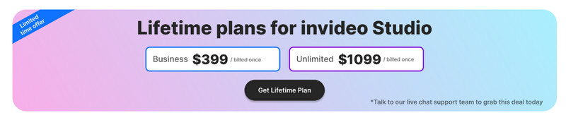 Invideo Preis Lifetime-Plan