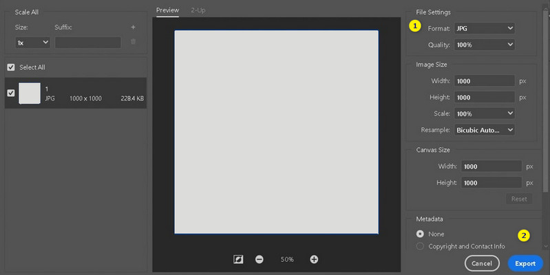 Photoshop Konvertierung