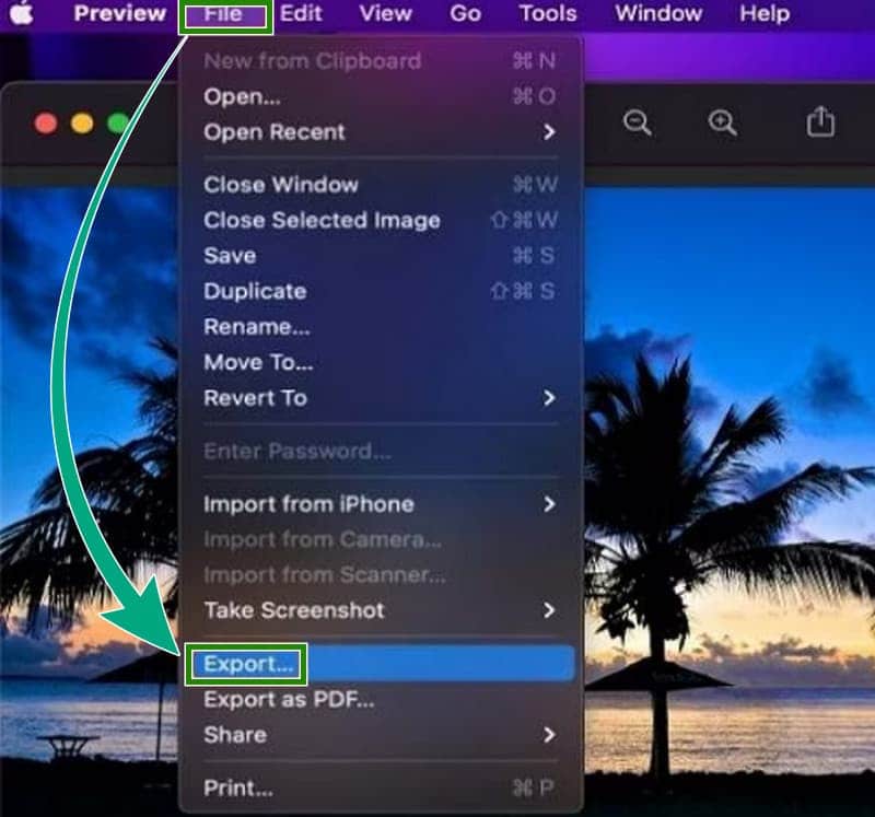 Vorschau: Export von WebP in JPG