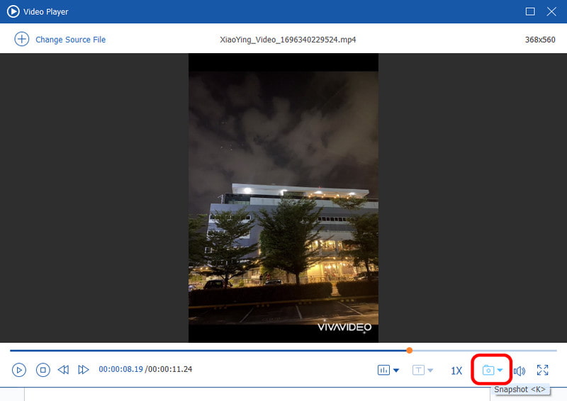 Klicken Sie auf Snapshot‑Funktion Vidmore