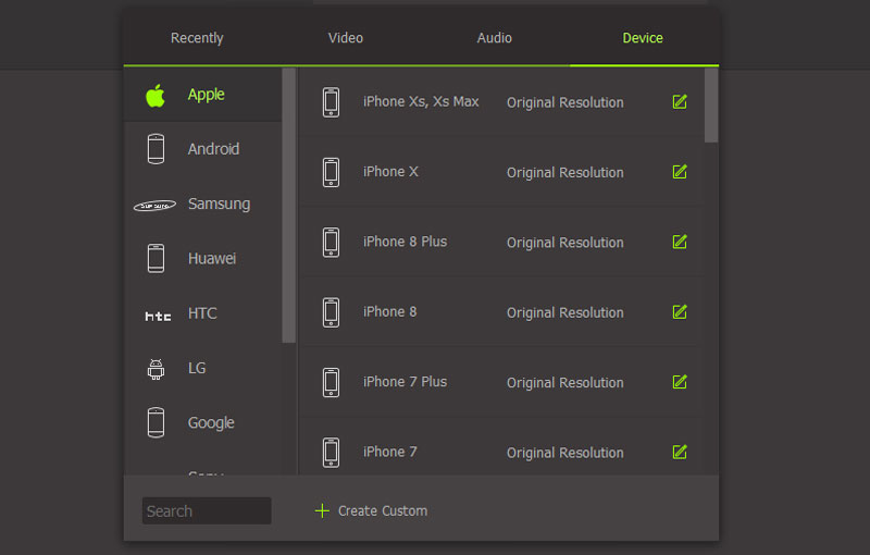 In Gerät konvertieren