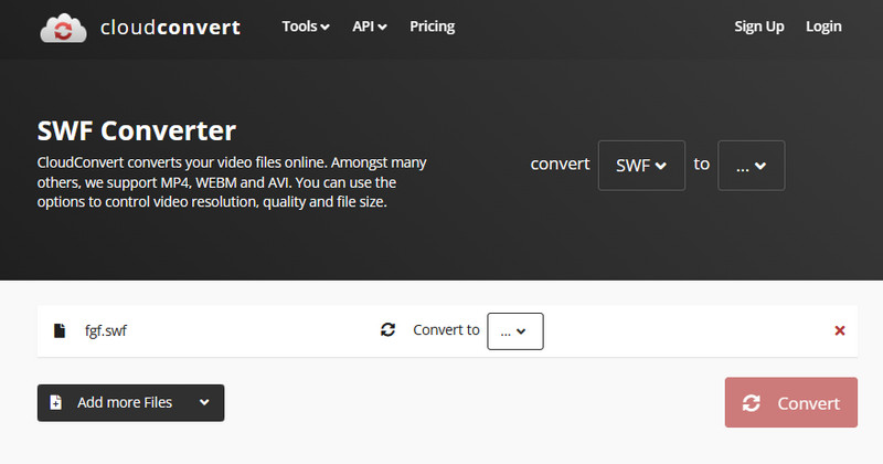 SWF-Konverter CloudConvert