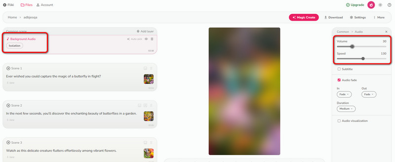 Musik hinzufügen Lautstärke anpassen