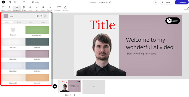 Hintergrundfarbe im Video ändern
