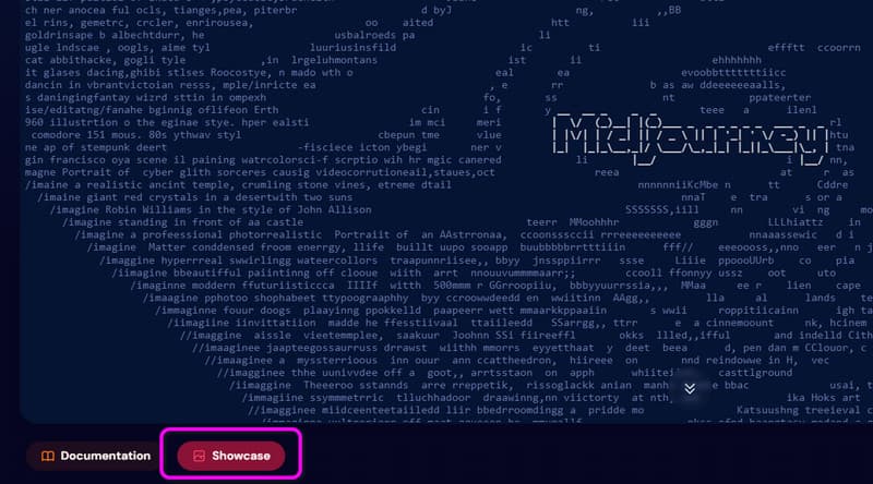 Auf die Schaltfläche „Showcase“ klicken