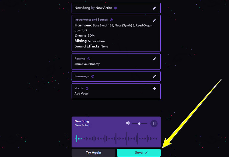 Auf die Schaltfläche „Save“ klicken