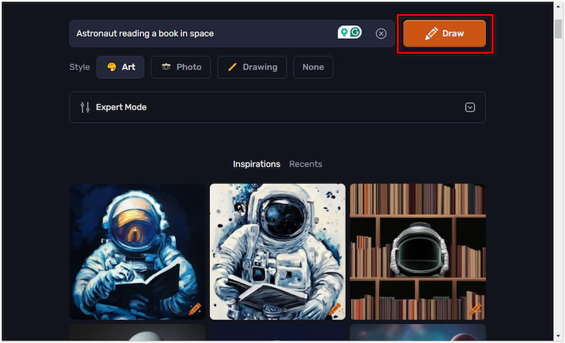Bildgenerierung starten