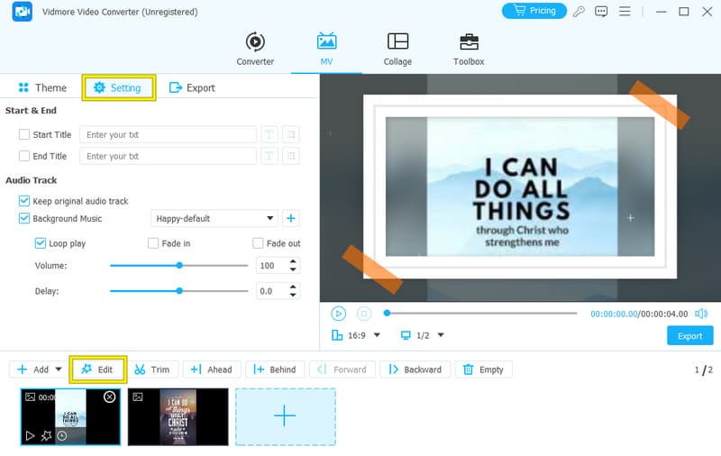 JPG PNG WebM Vidmore Einstellen