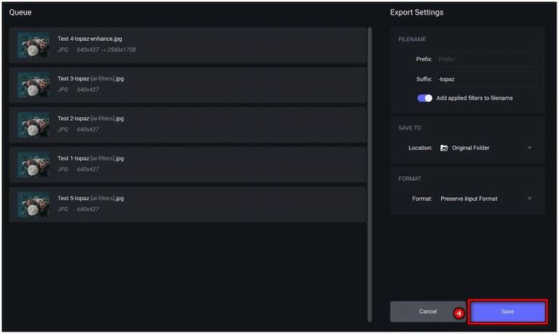 Verbessertes Bild speichern