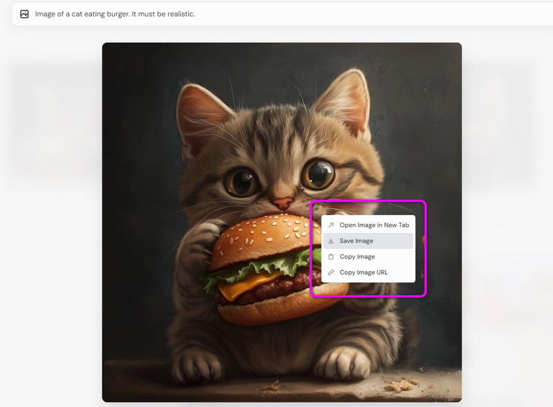 Generiertes Bild speichern