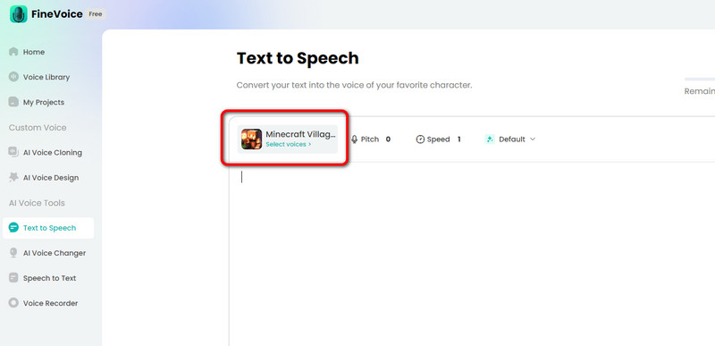 Dorfbewohner‑KI‑Stimme verwenden