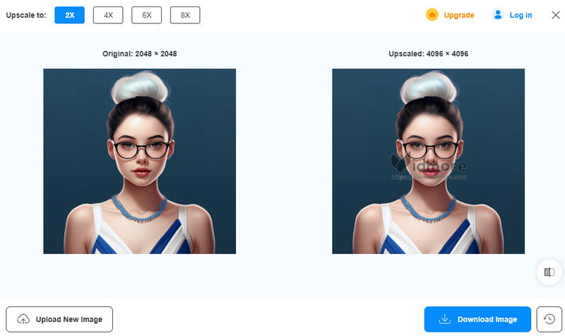 Vidmore Image Upscaler Generierte Bilder verbessern