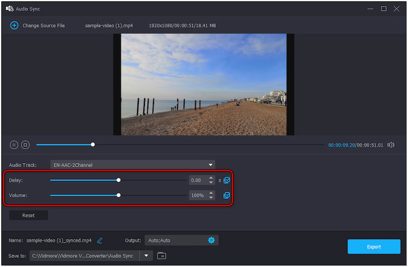 Verzögerung und Lautstärke anpassen