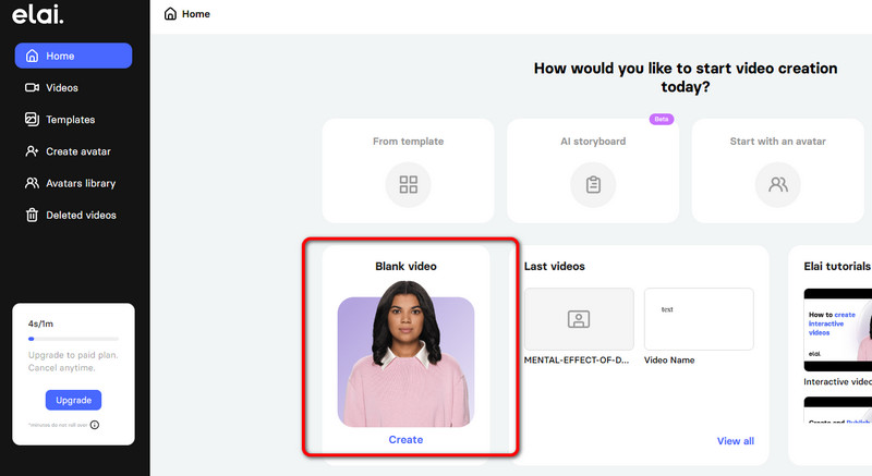 Leeres Video erstellen
