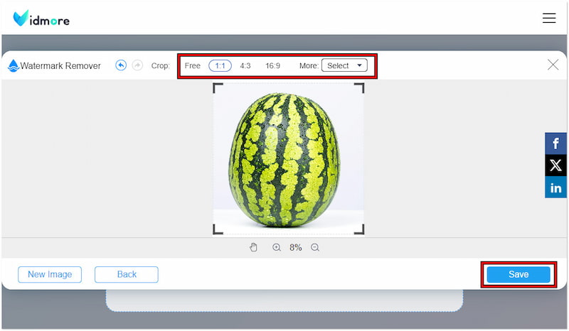 Zuschneiden und speichern