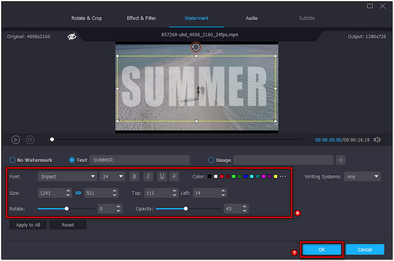 Hinzugefügten Text anpassen