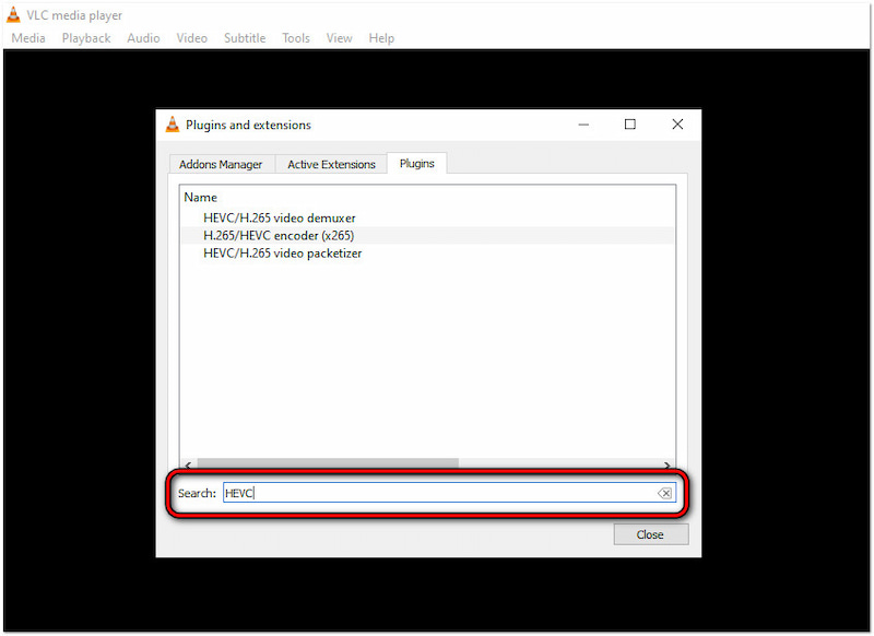 HEVC-Stichwort eingeben