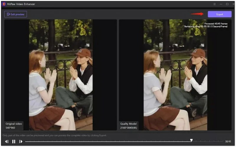 Koloriertes Video exportieren