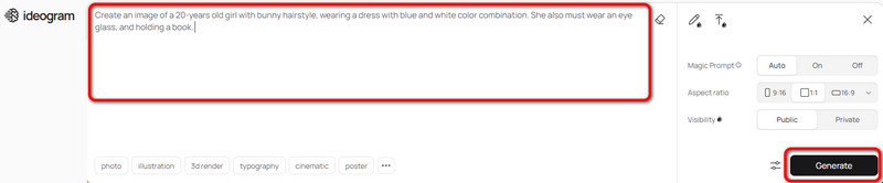 Textfeld zum Einfügen von Ideen