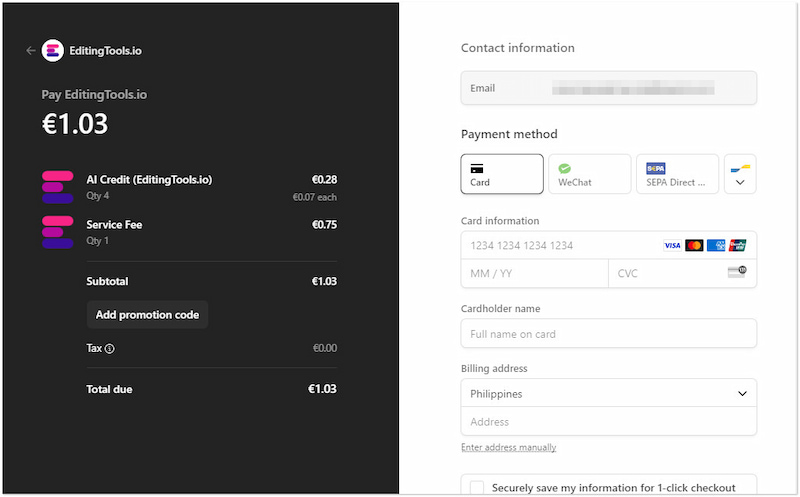 Eine Zahlung vornehmen