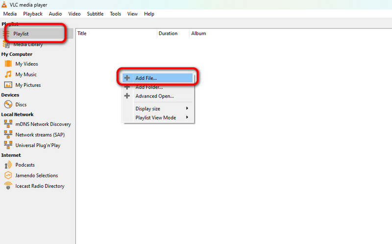 Wiedergabeliste Datei hinzufügen