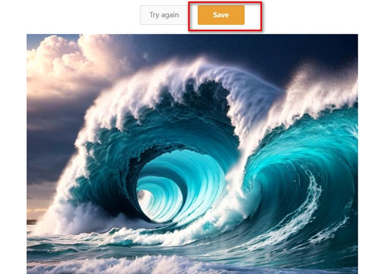 Erstelltes Bild speichern