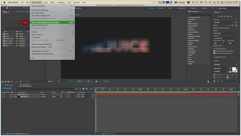 „Zu Media Encoder hinzufügen“ auswählen