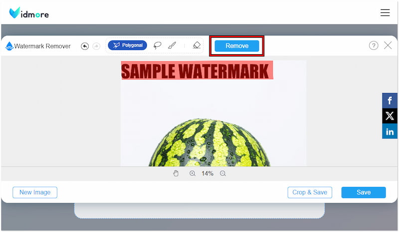 Wasserzeichenentfernung starten