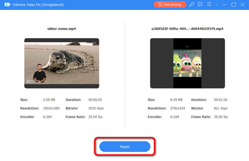 Video‑Reparaturvorgang