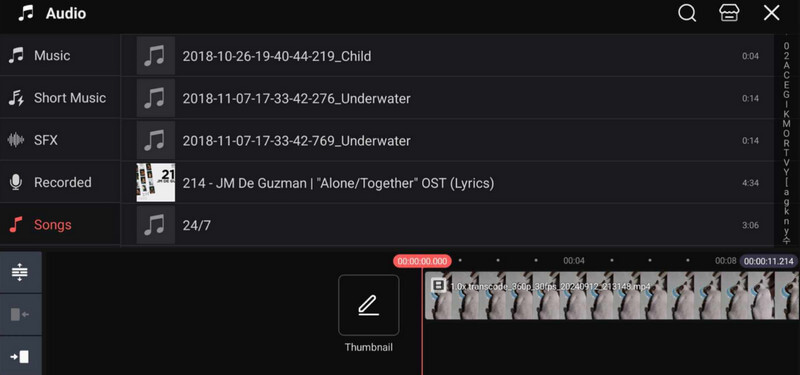 Funktion Audiobearbeitung