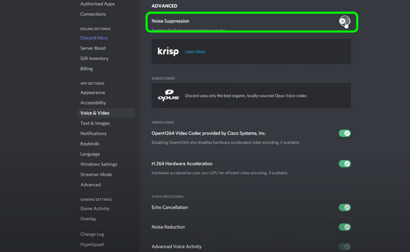 Einige Parameter deaktivieren