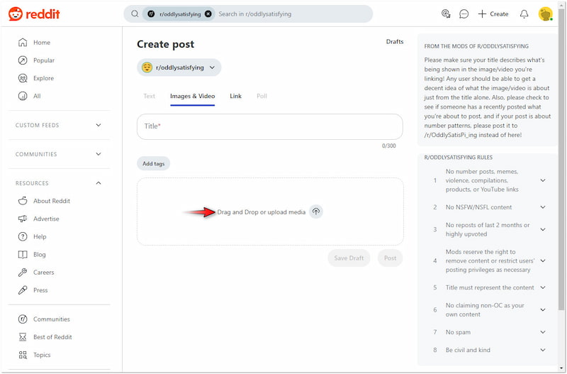 Video per Drag & Drop einfügen