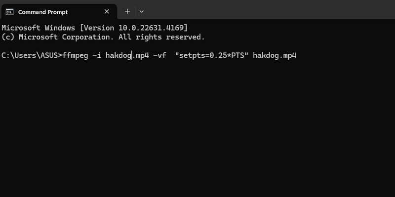 Video mit Ffmpeg beschleunigen