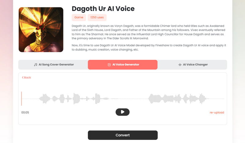 Fineshare Dagoth Voice Generator