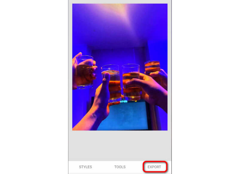 Export‑Schaltfläche drücken