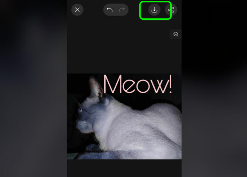 Bearbeitetes Bild in Picsart speichern