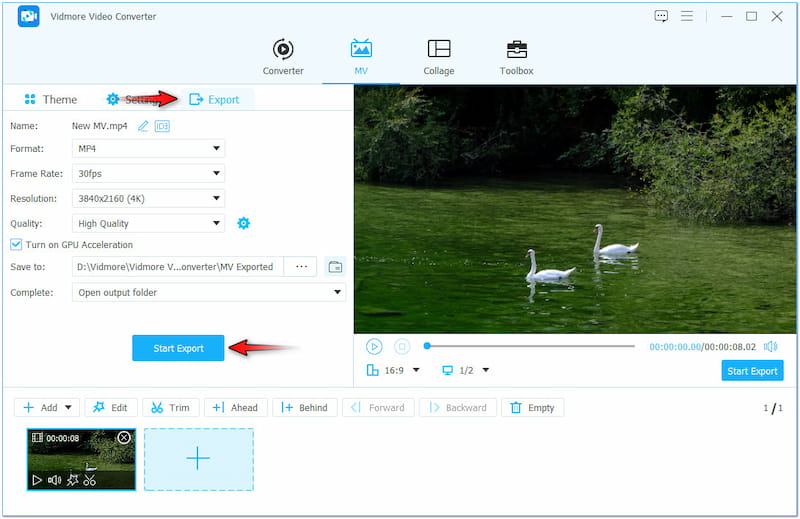 Video mit Musik speichern