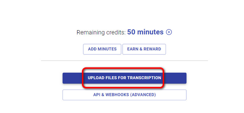 Dateien für die Transkription hochladen