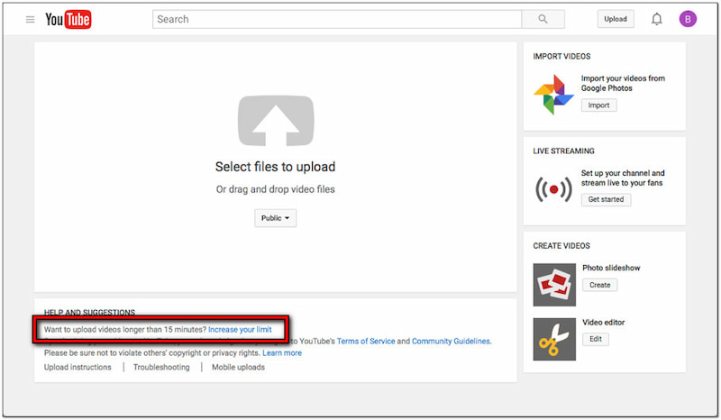 Lange Videos auf YouTube hochladen