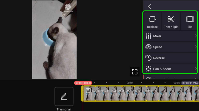 Verschiedene Bearbeitungsfunktionen